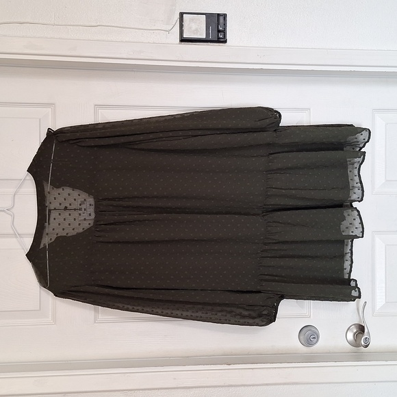 Zara Sz XL NWT Dress olive green - Picture 7 of 8